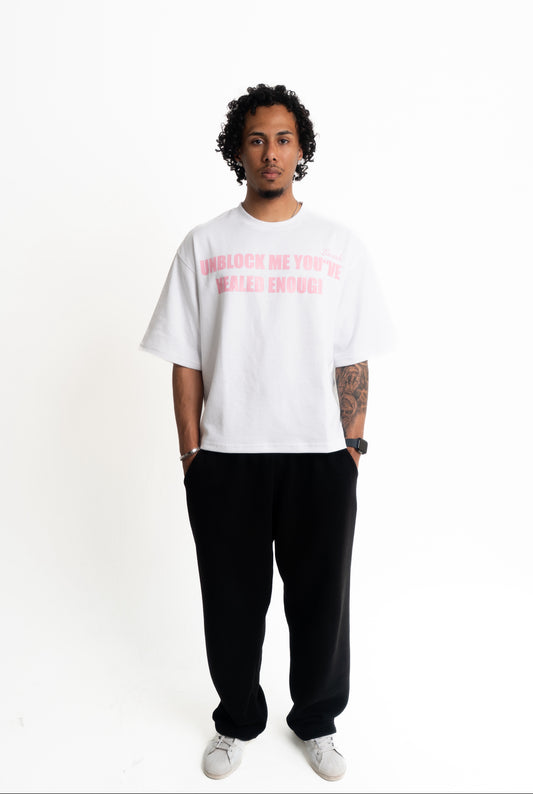 UNBLOCK ME“ TEE WHITE